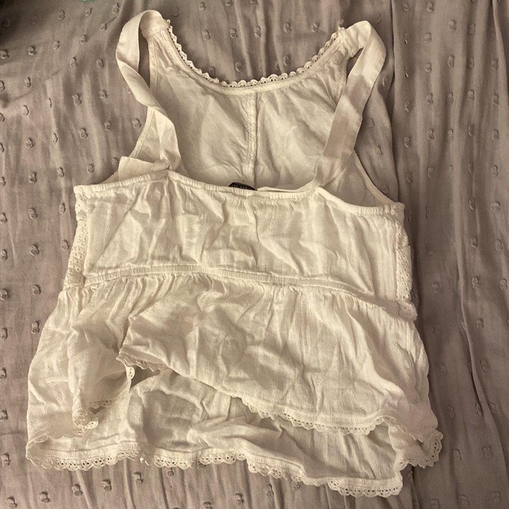 white american eagle tank top, button straps, S - Picture 2 of 4